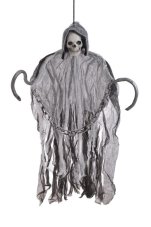 Závěsná kostra s řetězem 90 cm – halloweenská dekorace