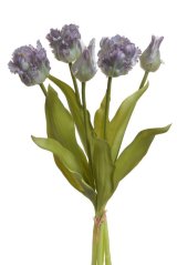 Svazek umělých papouščích tulipánů hlavička 5,5cm, celkem dl. 46 cm - 5ks