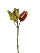 Plastové  Mini papriky 2cm, zápich 13cm - 12svazků