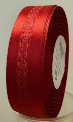 Atlasová stuha se vzorem a s metaloplastem 2,5cm/20m