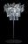 Dobíjecí LED lampa na dál. ovládání, změna barvy teplá/studená, kov/sklo Ø 28cm celkem 45cmH
