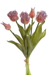 Svazek umělých papouščích tulipánů hlavička 5,5cm, celkem dl. 46 cm - 5ks