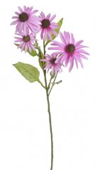 Kvetoucí umělá  Echinacea s 5 květy, květ Ø7-10cm/dl.73cm