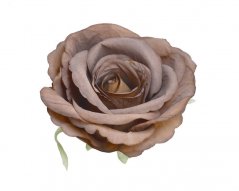 Umělá velká hlavička růže Ø 7cm - 6 ks