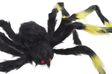 Dekorační pavouk Halloween černo-žlutý 93 cm