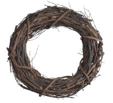 Věnec pletený z dvou druhů proutí  Ø 40cm