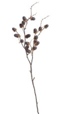 Umělá větvička s žaludy hnědá 80 cm