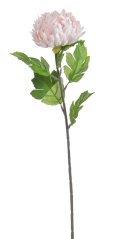 Umělá chryzantema s listy, květ Ø 9cm, dl. 59cm