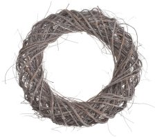 Dekorace věnec ze dvou druhů přírodního barveného proutí 40cm∅x8cmH