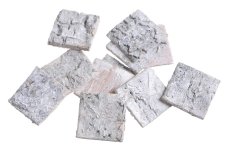 Přírodní dekorace z břízy ve tvaru čtverce 4x4 cm 48 ks