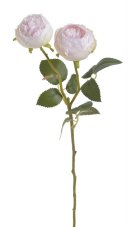 Umělá polorozvitá růže - květy Ø 5,5cm , dl. 47cm
