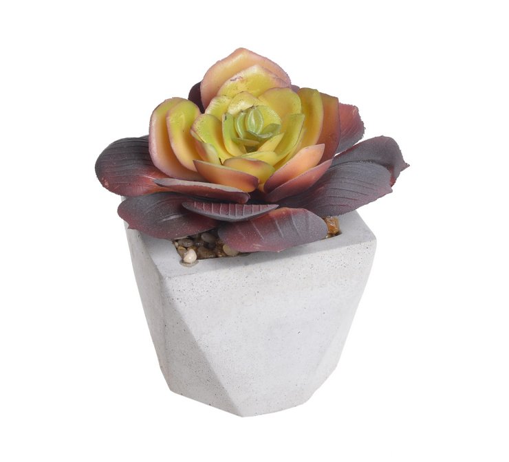 Umělý sukulent v keramickém květináči  10cm