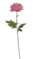Umělá chryzantema s listy, 84 cm