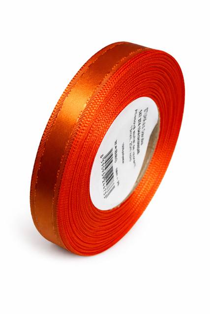 Atlasová jednobarevná stuha se vzorem 1,3cm/20m