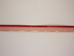 Plátnová stuha s monofile, metalopastem a drátkem v okraji 1,5cm/25m