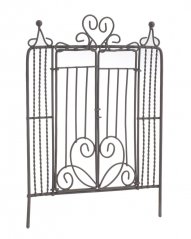 Kovová dekorace brána H15  x 12 cm - patinovaný kov