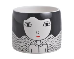 Keramická nádoba se vzorem Ø 11 cm x 8,5 cmH