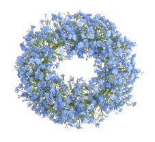 Plastový věnec z kvetoucích větviček Gypsophily  Ø 33 cm