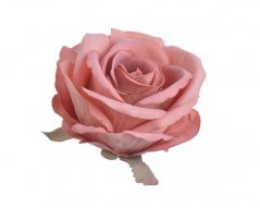 Velká hlavička umělé polorozvité růže 8 cm, 6ks, barva_06