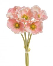 Svazek umělých anemonů hlavička Ø 6,5 cm, dl.32 cm - 5ks