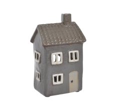 Keramický domek - svícen na light svíčku .9,5cmLx6,5cmWx15cmH