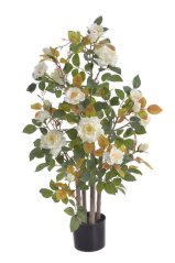 Umělá růže stromek v květináči, květináč Ø 15cm, rostlina 100cmH