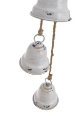 Dekorace kovový zvonek girlanda.(7,5cmØx9cmH) 69cmH.- závěs 3ks
