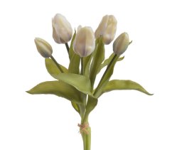 Svazek tulipánů z měkčeného plastu hlavička 6cm, celkem dl. 30cm - 5ks
