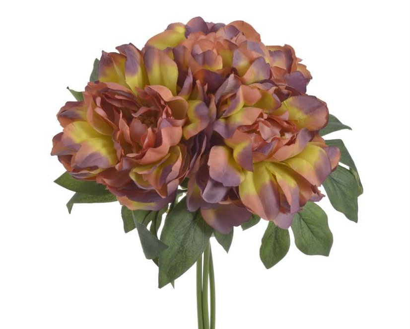 Svazek 3 květů středně velkých umělých pivoněk, dl 30cm, hlavička Ø 13cm