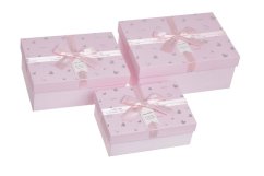 Sada dárkových krabiček 17,5x12,5x6,5cm 20x14x8cm 22,5x16x9,5cm - 3ks