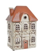 Keramický domek - svícen na light svíčku 14cmLx9cmWx21cmH