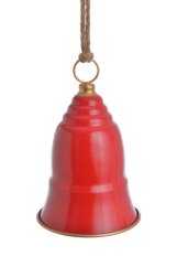 Dekorace kovový zvon s rolničkou 16,5cmØx26cmH