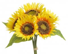 Kytice umělých slunečnic, květ Ø 11cm/dl. 28cm