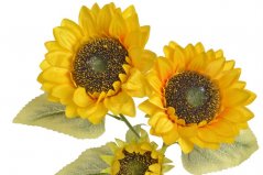 Umělá kvetoucí slunečnice s dvěma květy Ø13cm/ dl.86cm