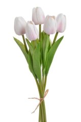 Svazek pěnových tulipánů s listy dl. 32cm - 5ks