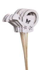 Dřevěná konvička 9cm/dl.38cm - zápich 6ks