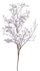 Vánoční větev se zasněženými kuličkami, 72 cm 149CAN84-3982
