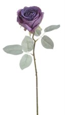 Umělá rozkvetlá růže, květ Ø8cm/dl.50cm
