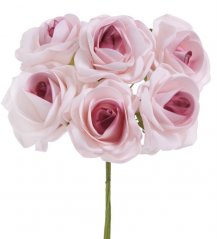 Pěnové růže na drátku, hlavička 8cm, drátek 25cm - 6 ks