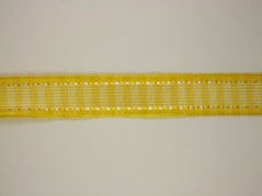 Tkaná stuha s kostkovým vzorem a s drátkem 2,5cm/25m