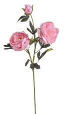 Umělé pivoňky na stonku s listy květ Ø 10 cm, dl.76 cm