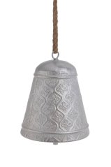 Dekorace 3D kovový zvon 13,5cm∅x16,5cmH - závěs