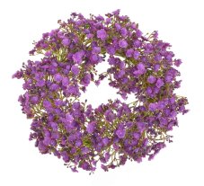 Plastový věnec z kvetoucích větviček Gypsophily Ø 33 cm