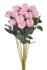 Umělá rozkvetlá růže na stonku, hlavička Ø 5,5cm/celkem dl.58cm, barva A7