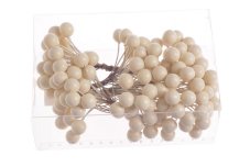 Dekorace plastové kuličky na drátu, kulička Ø 1 cm, zápich dl. 10 cm - 6x24ks