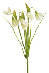 Umělá jarní květina sněženky dl. 30cm - zápich