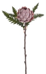 Umělý kvetoucí artyčok s listy dl. 54cm