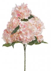 Kytice umělých hortenzií s 8 květy a listy, květ Ø 14cm, dl.celkem 60cm