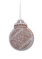Závěsná koulička jako z perníku 10 x 8,5 x 1,5 cm