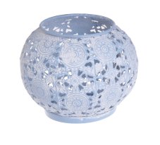 Kovová/skleněná lampa koule Ø 13,5 x H9,5 cm